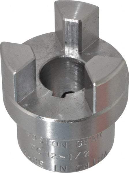 Boston Gear - 1/2" Max Bore Diam, FC12 Coupling Size, Flexible Half Coupling - 1-1/4" OD, 2.32" OAL, Steel - Industrial Tool & Supply