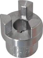 Boston Gear - 1/2" Max Bore Diam, FC12 Coupling Size, Flexible Half Coupling - 1-1/4" OD, 2.32" OAL, Steel - Industrial Tool & Supply