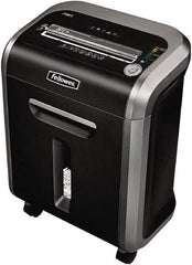 FELLOWES - 5/32 x 1-1/2" Strip, Cross Cut Manual Shredder - 10-7/16" Long x 15-3/8" Wide x 21" High, Level 4 Security, 6 Gal Wastebasket - Industrial Tool & Supply