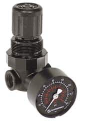 Norgren - 1/4" NPT Miniature Regulator with Gauge - Industrial Tool & Supply