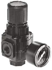 Norgren - 1/4 NPT, 300 Max Supply Pressure, Zinc Compact Regulator, Pressure Gauge Not Included - Industrial Tool & Supply
