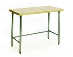 Eagle MHC - 72 Wide x 30" Deep x 36-1/4" High, Maple Work Table - Straight Square Edge, Fixed Legs - Industrial Tool & Supply