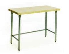 Eagle MHC - 60 Wide x 30" Deep x 36-1/4" High, Maple Work Table - Straight Square Edge, Fixed Legs - Industrial Tool & Supply