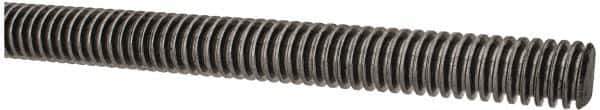 Keystone Threaded Products - 1/2-10 Acme, 3' Long, Low Carbon Steel General Purpose Acme Threaded Rod - Oil Finish Finish, Left Hand Thread, 2G Fit - Industrial Tool & Supply