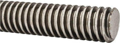 Keystone Threaded Products - 1-1/4-4 Acme, 6' Long, Alloy Steel General Purpose Acme Threaded Rod - Oil Finish Finish, Right Hand Thread, 2G Fit - Industrial Tool & Supply
