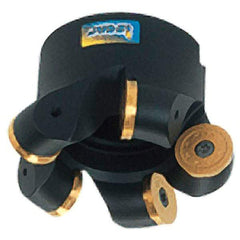 Iscar - 4.21" Cut Diam, 0.394" Max Depth, 1-1/2" Arbor Hole, 7 Inserts, RC.W Insert Style, Indexable Copy Face Mill - FR Cutter Style, 2-1/2 High, Series RoundMill - Industrial Tool & Supply