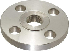 Value Collection - 3/4" Pipe, 3-7/8" OD, Stainless Steel, Threaded Pipe Flange - 2-3/4" Across Bolt Hole Centers, 5/8" Bolt Hole, 150 psi, Grades 304 & 304L - Industrial Tool & Supply