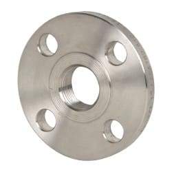 Value Collection - 1" Pipe, 4-1/4" OD, Stainless Steel, Threaded Pipe Flange - 3-1/8" Across Bolt Hole Centers, 5/8" Bolt Hole, 150 psi, Grades 304 & 304L - Industrial Tool & Supply