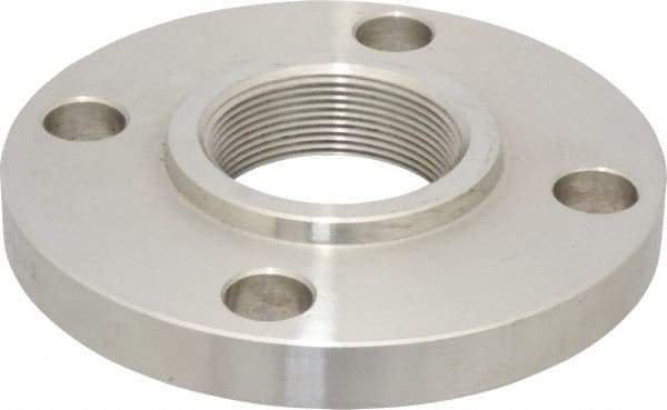 Value Collection - 2" Pipe, 6" OD, Stainless Steel, Threaded Pipe Flange - 4-3/4" Across Bolt Hole Centers, 3/4" Bolt Hole, 150 psi, Grades 304 & 304L - Industrial Tool & Supply