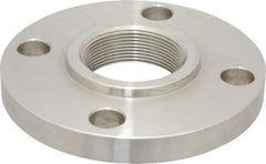 Value Collection - 2" Pipe, 6" OD, Stainless Steel, Threaded Pipe Flange - 4-3/4" Across Bolt Hole Centers, 3/4" Bolt Hole, 150 psi, Grades 304 & 304L - Industrial Tool & Supply