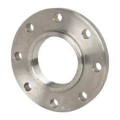 Value Collection - 4" Pipe, 9" OD, Stainless Steel, Threaded Pipe Flange - 7-1/2" Across Bolt Hole Centers, 3/4" Bolt Hole, 150 psi, Grades 304 & 304L - Industrial Tool & Supply