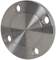 Merit Brass - 2" Pipe, 6" OD, Stainless Steel, Blind Pipe Flange - 4-3/4" Across Bolt Hole Centers, 3/4" Bolt Hole, 150 psi, Grades 304 & 304L - Industrial Tool & Supply