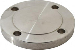 Value Collection - 3" Pipe, 7-1/2" OD, Stainless Steel, Blind Pipe Flange - 6" Across Bolt Hole Centers, 3/4" Bolt Hole, 150 psi, Grades 304 & 304L - Industrial Tool & Supply