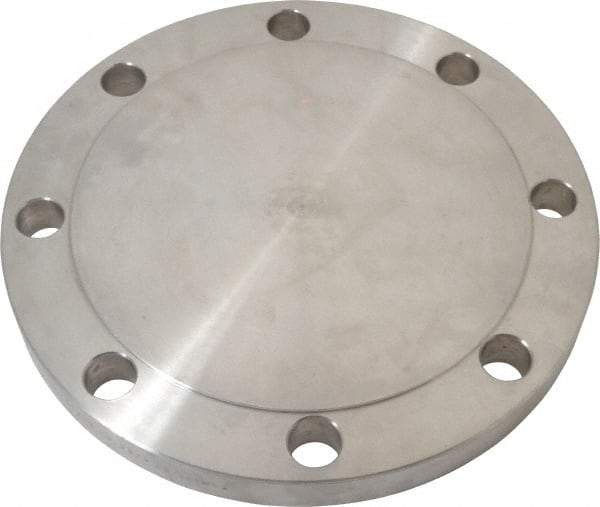 Value Collection - 6" Pipe, 11" OD, Stainless Steel, Blind Pipe Flange - 9-1/2" Across Bolt Hole Centers, 7/8" Bolt Hole, 150 psi, Grades 304 & 304L - Industrial Tool & Supply