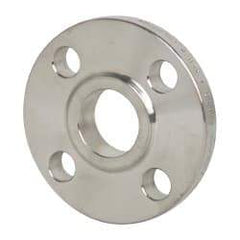 Merit Brass - 1" Pipe, 4-1/4" OD, Stainless Steel, Slip On Pipe Flange - 3-1/8" Across Bolt Hole Centers, 5/8" Bolt Hole, 150 psi, Grades 304 & 304L - Industrial Tool & Supply