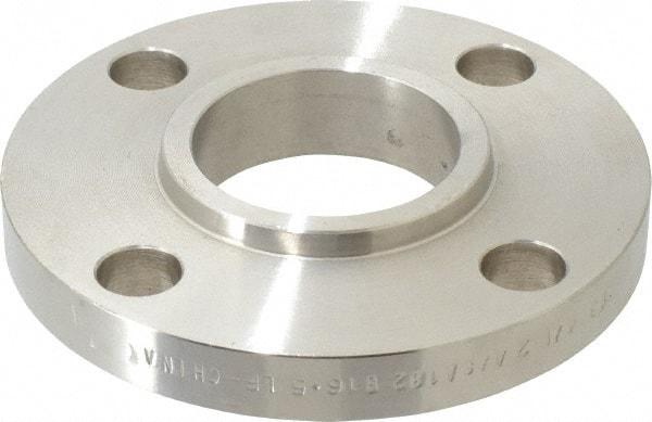 Value Collection - 2" Pipe, 6" OD, Stainless Steel, Slip On Pipe Flange - 4-3/4" Across Bolt Hole Centers, 3/4" Bolt Hole, 150 psi, Grades 304 & 304L - Industrial Tool & Supply