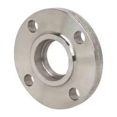 Merit Brass - 2" Pipe, 6" OD, Stainless Steel, Socket Weld Pipe Flange - 4-3/4" Across Bolt Hole Centers, 3/4" Bolt Hole, 150 psi, Grades 304 & 304L - Industrial Tool & Supply