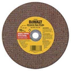 DeWALT - 7" Aluminum Oxide Cutoff Wheel - 1/8" Thick, 5/8" Arbor, 8,700 Max RPM, Use with Circular Saws - Industrial Tool & Supply