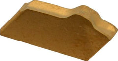 Seco - 150.103 16 T25M Grade, 0.122" Cutting Width, Carbide Cutoff Insert - 0° Neutral Lead Angle, 0.008" Cnr Rad, TiC/TiCN/TiN Coated, Single End - Industrial Tool & Supply