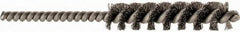 Brush Research Mfg. - 5/16" Diam Helical Stainless Steel Tube Brush - 0.004" Filament Diam, 1-1/2" Brush Length, 3" OAL, 1/8" Diam Shank - Industrial Tool & Supply