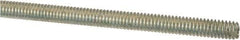 Value Collection - #8-32 UNC (Coarse), 2' Long, Low Carbon Steel Threaded Rod - Zinc-Plated Finish, Right Hand Thread - Industrial Tool & Supply