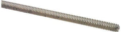 Value Collection - #10-24 UNC (Coarse), 2' Long, Low Carbon Steel Threaded Rod - Zinc-Plated Finish, Right Hand Thread - Industrial Tool & Supply