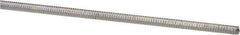 Made in USA - #4-40 UNC (Coarse), 3' Long, Low Carbon Steel Threaded Rod - Zinc-Plated Finish, Right Hand Thread - Industrial Tool & Supply