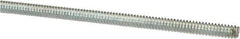 Value Collection - #6-32 UNC (Coarse), 3' Long, Low Carbon Steel Threaded Rod - Zinc-Plated Finish, Right Hand Thread - Industrial Tool & Supply