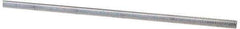 Value Collection - #8-32 UNC (Coarse), 6' Long, Low Carbon Steel Threaded Rod - Zinc-Plated Finish, Right Hand Thread - Industrial Tool & Supply