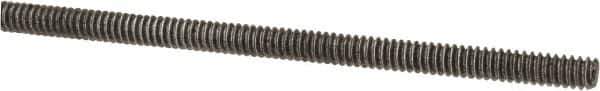 Value Collection - #6-32 UNC (Coarse), 2' Long, Low Carbon Steel Threaded Rod - Oil Finish Finish, Right Hand Thread - Industrial Tool & Supply