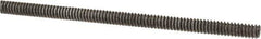 Value Collection - #6-32 UNC (Coarse), 2' Long, Low Carbon Steel Threaded Rod - Oil Finish Finish, Right Hand Thread - Industrial Tool & Supply
