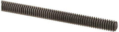 Value Collection - #8-32 UNC (Coarse), 2' Long, Low Carbon Steel Threaded Rod - Oil Finish Finish, Right Hand Thread - Industrial Tool & Supply