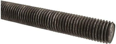 Made in USA - 7/8-9 UNC (Coarse), 2' Long, Low Carbon Steel Threaded Rod - Oil Finish Finish, Right Hand Thread - Industrial Tool & Supply