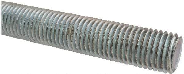 Made in USA - 1-8 UNC (Coarse), 2' Long, Low Carbon Steel Threaded Rod - Oil Finish Finish, Right Hand Thread - Industrial Tool & Supply