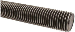Made in USA - 1-1/4-7 UNC (Coarse), 2' Long, Low Carbon Steel Threaded Rod - Oil Finish Finish, Right Hand Thread - Industrial Tool & Supply