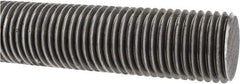 Made in USA - 1-1/2-6 UNC (Coarse), 2' Long, Low Carbon Steel Threaded Rod - Oil Finish Finish, Right Hand Thread - Industrial Tool & Supply