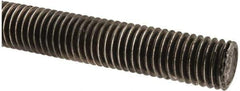 Made in USA - 9/16-12 UNC (Coarse), 3' Long, Low Carbon Steel Threaded Rod - Oil Finish Finish, Right Hand Thread - Industrial Tool & Supply
