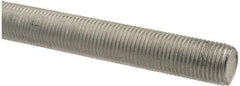 Made in USA - 1/2-20 UNF (Fine), 2' Long, Low Carbon Steel Threaded Rod - Zinc-Plated Finish, Right Hand Thread - Industrial Tool & Supply