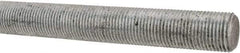 Made in USA - 5/8-18 UNF (Fine), 2' Long, Low Carbon Steel Threaded Rod - Zinc-Plated Finish, Right Hand Thread - Industrial Tool & Supply