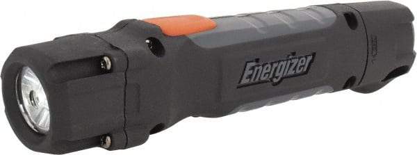 Energizer - White LED Bulb, 250 Lumens, Industrial/Tactical Flashlight - Black, Gray Plastic Body, 2 AA Batteries Included - Industrial Tool & Supply