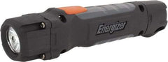 Energizer - White LED Bulb, 250 Lumens, Industrial/Tactical Flashlight - Black, Gray Plastic Body, 2 AA Batteries Included - Industrial Tool & Supply