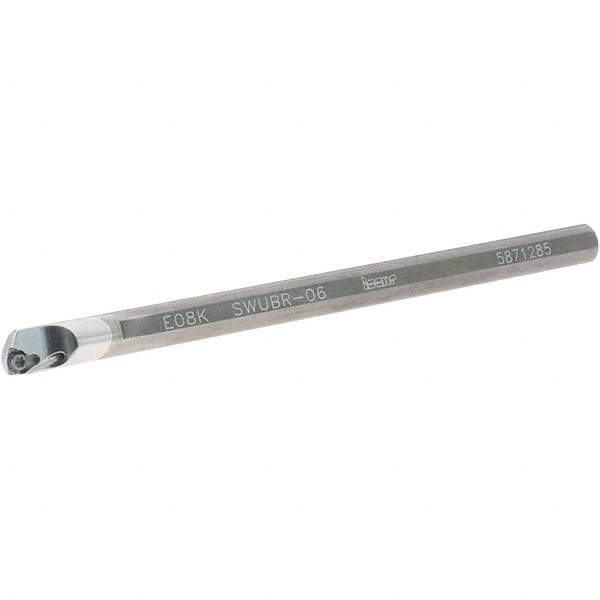 Iscar - 8.7mm Min Bore Diam, 125mm OAL, 8mm Shank Diam, E-SWUB Indexable Boring Bar - WB.T 0601.. Insert, Screw or Clamp Holding Method - Industrial Tool & Supply