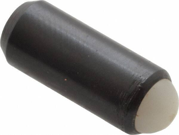 Gibraltar - 0.44" Body Length x 3/16" Body Diam, 2 Lb Init to 5 Lb Final End Force, Steel Press Fit Ball Plunger - 5/32" Ball Diam, 0.058" Max Ball Reach, +0.0010; +0.0020" Tolerance - Industrial Tool & Supply