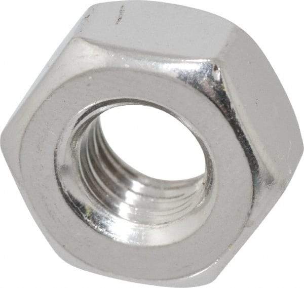 Value Collection - 5/16-18 UNC Stainless Steel Right Hand Heavy Hex Nut - 9/16" Across Flats, 19/64" High, Uncoated - Industrial Tool & Supply