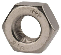 Value Collection - 1/2-20 UNF Stainless Steel Right Hand Heavy Hex Nut - 7/8" Across Flats, 31/64" High, Uncoated - Industrial Tool & Supply