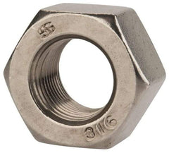 Value Collection - 3/4-16 UNF Stainless Steel Right Hand Heavy Hex Nut - 1-1/4" Across Flats, 47/64" High, Uncoated - Industrial Tool & Supply