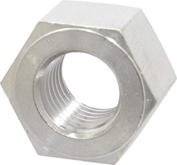 Value Collection - 1-8 UNC Stainless Steel Right Hand Heavy Hex Nut - 1-5/8" Across Flats, 63/64" High, Uncoated - Industrial Tool & Supply
