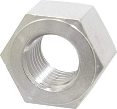 Value Collection - 1-8 UNC Stainless Steel Right Hand Heavy Hex Nut - 1-5/8" Across Flats, 63/64" High, Uncoated - Industrial Tool & Supply