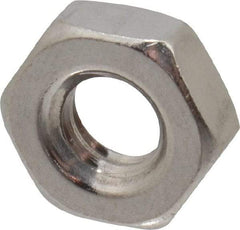 Value Collection - 1/4-20 UNC Stainless Steel Right Hand Hex Jam Nut - 7/16" Across Flats, 5/32" High, Uncoated - Industrial Tool & Supply