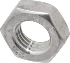 Value Collection - 5/16-24 UNF Stainless Steel Right Hand Hex Jam Nut - 1/2" Across Flats, 3/16" High, Uncoated - Industrial Tool & Supply
